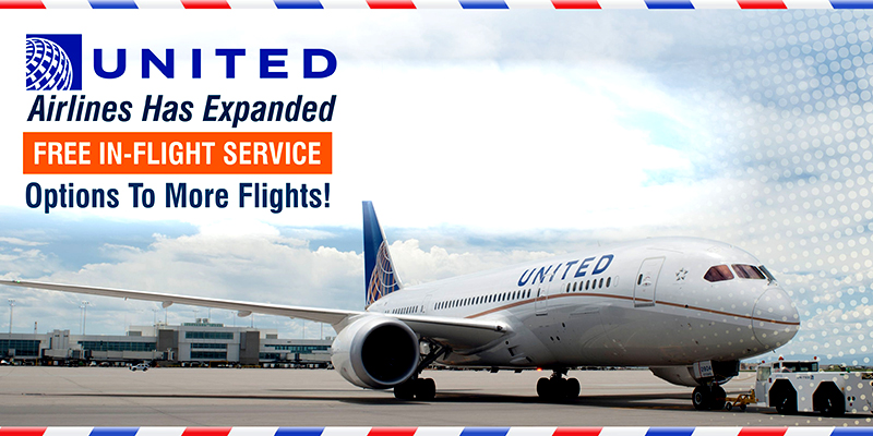 United Airlines Has Expanded Free In-flight Service Options To More Flights!