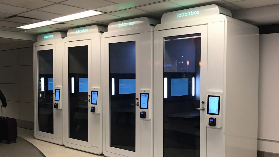 LaGuardia Airport Has Introduced Jabbrrboxes Work Pods With Total Privacy!